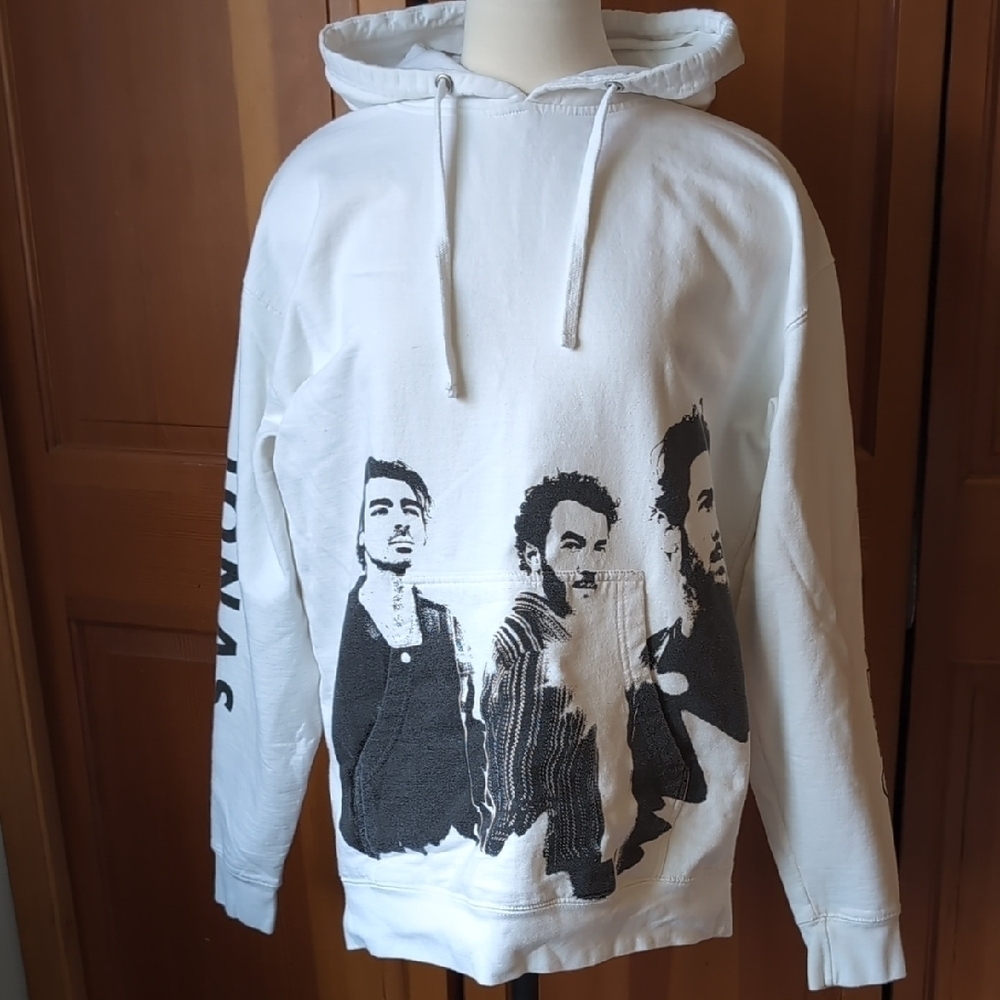 White Jonas Brothers Concert Hoodie
